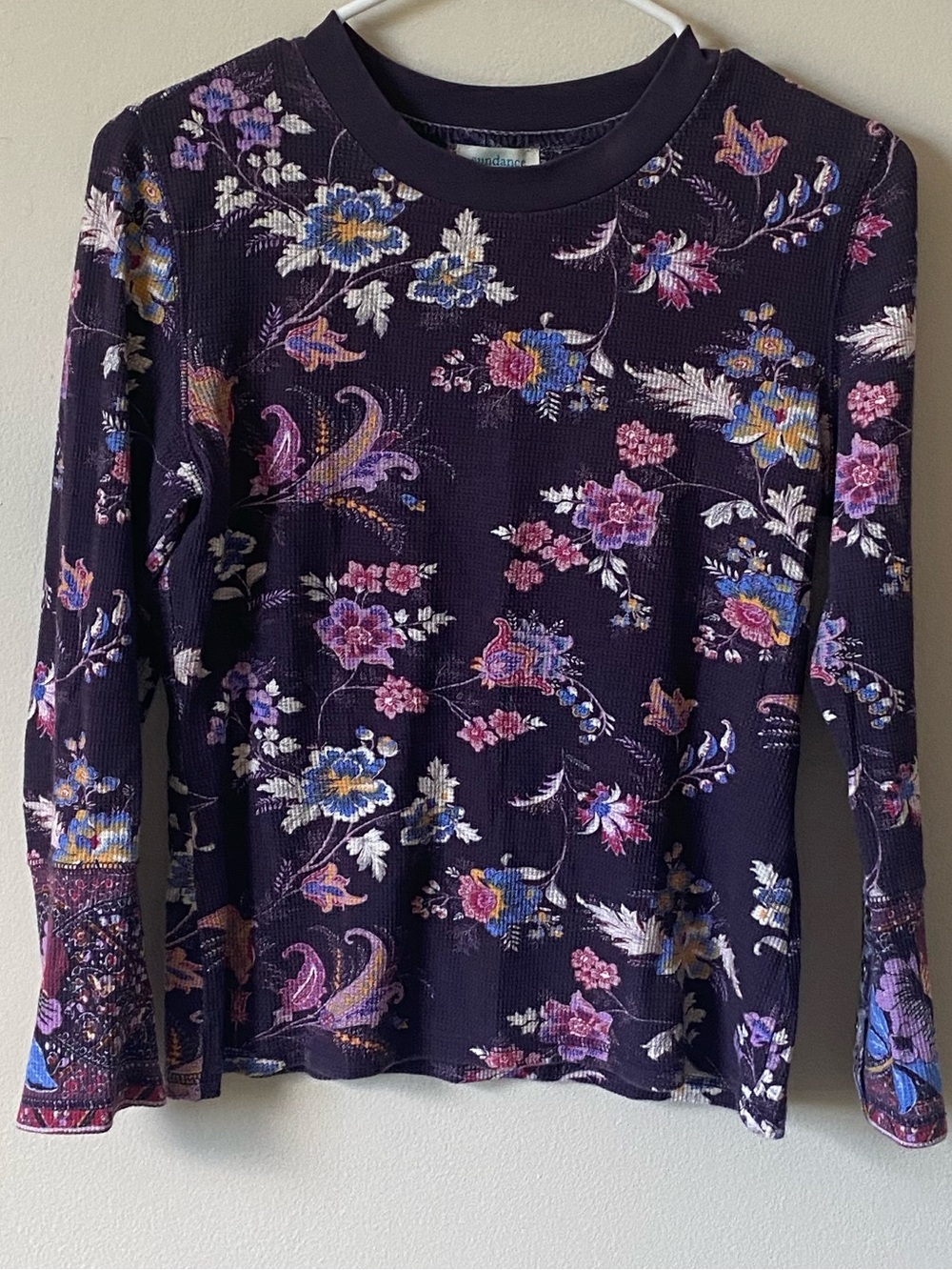 Sundance Floral Print Thermal Long Sleeve Top